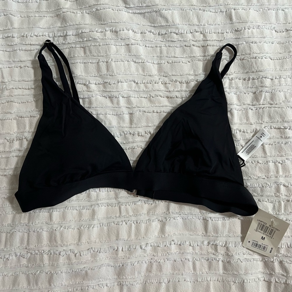 Lucky Brand black bathing suit top